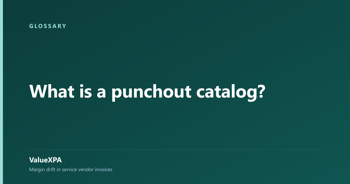 What is a punchout catalog?