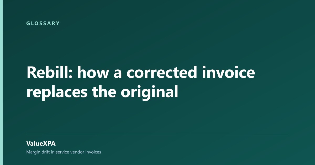 Rebill: how a corrected invoice replaces the original