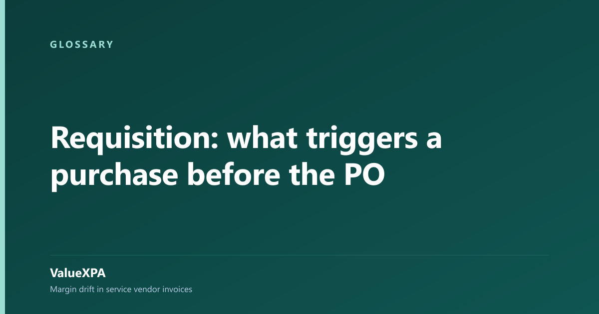 Requisition: what triggers a purchase before the PO