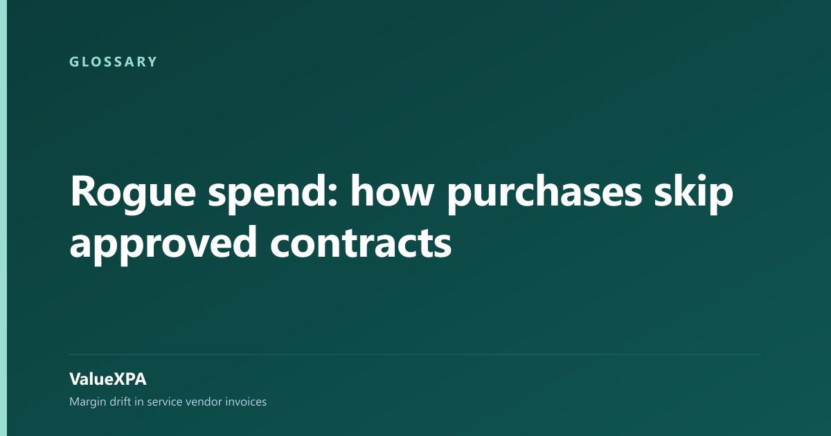 Rogue spend: how purchases skip approved contracts