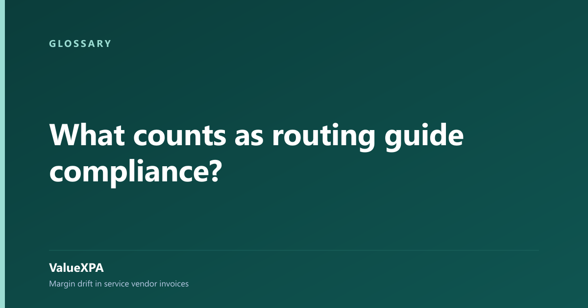 What counts as routing guide compliance?