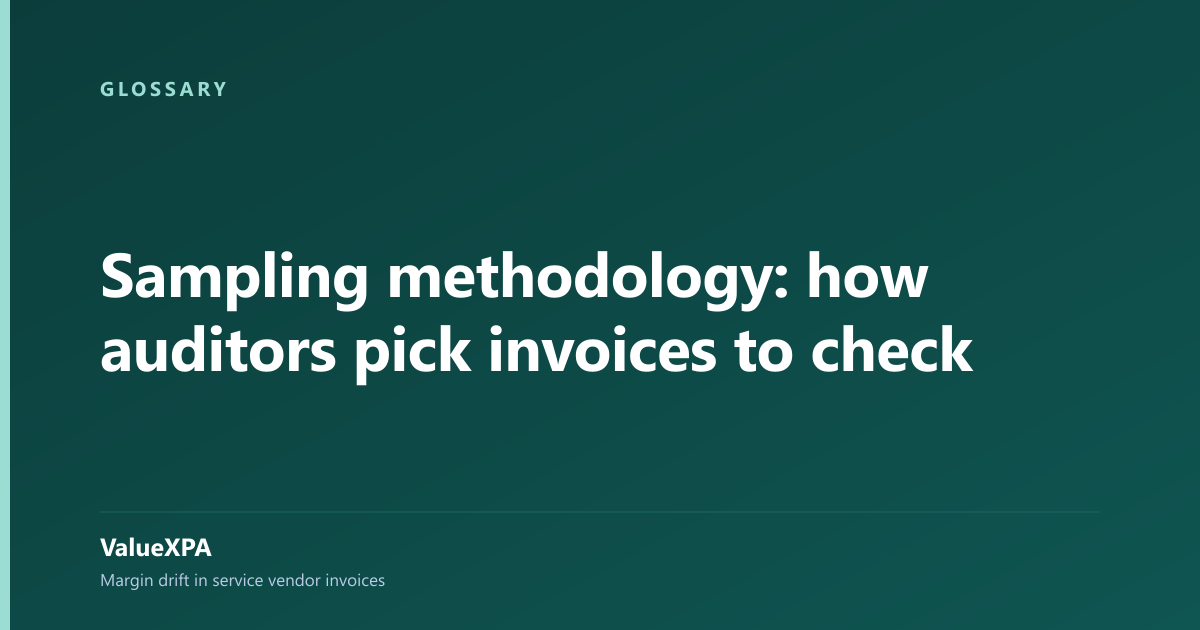 Sampling methodology: how auditors pick invoices to check
