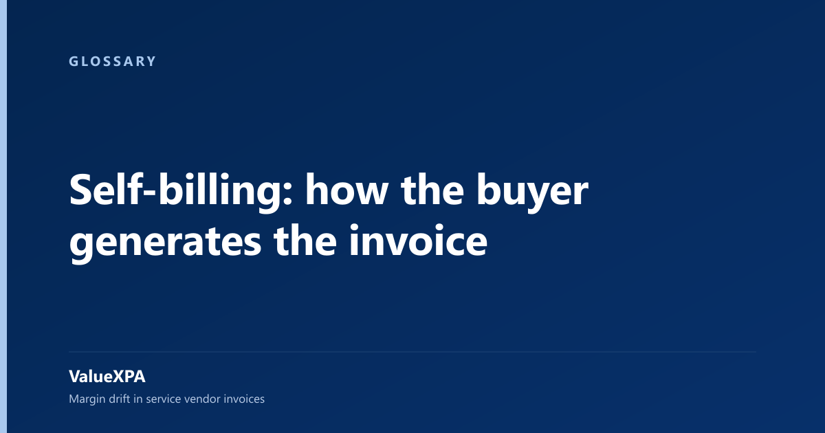 Self-billing: how the buyer generates the invoice