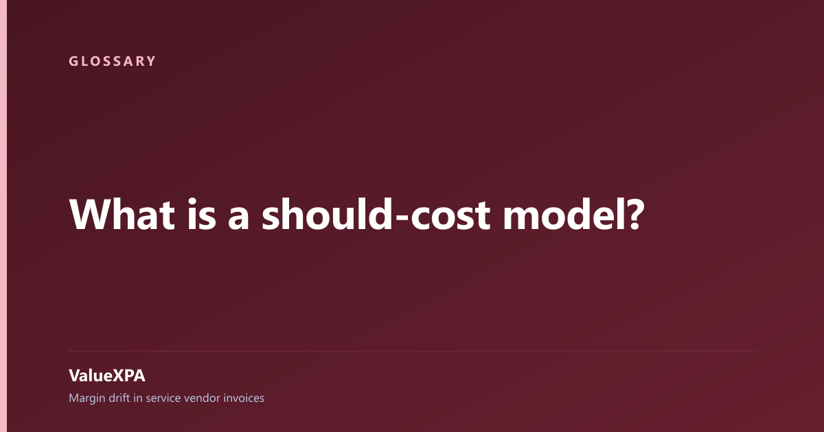 What is a should-cost model?
