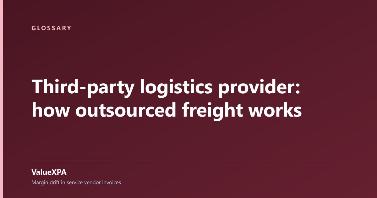 Third-party logistics provider: how outsourced freight works
