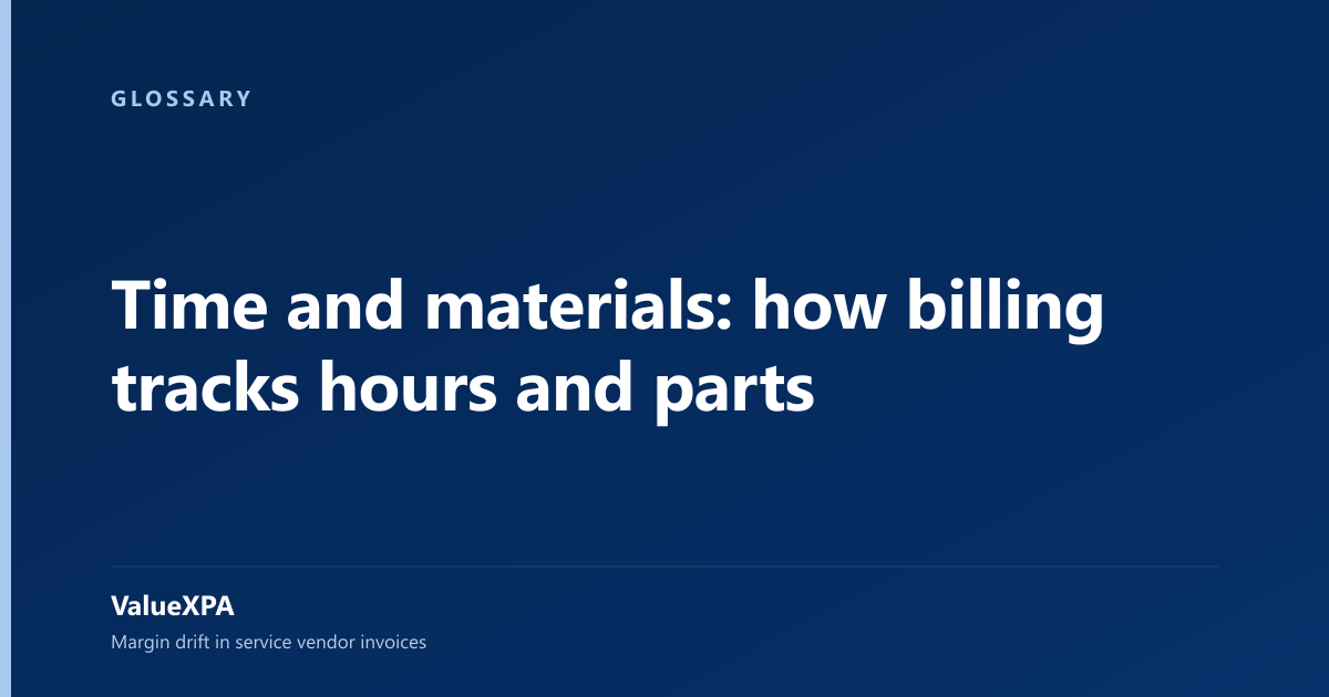 Time and materials: how billing tracks hours and parts