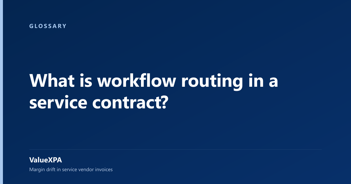 What is workflow routing in a service contract?