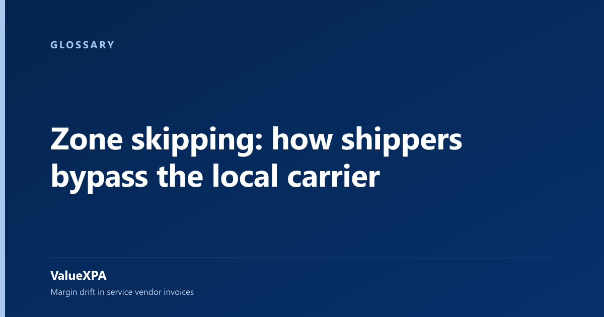 Zone skipping: how shippers bypass the local carrier