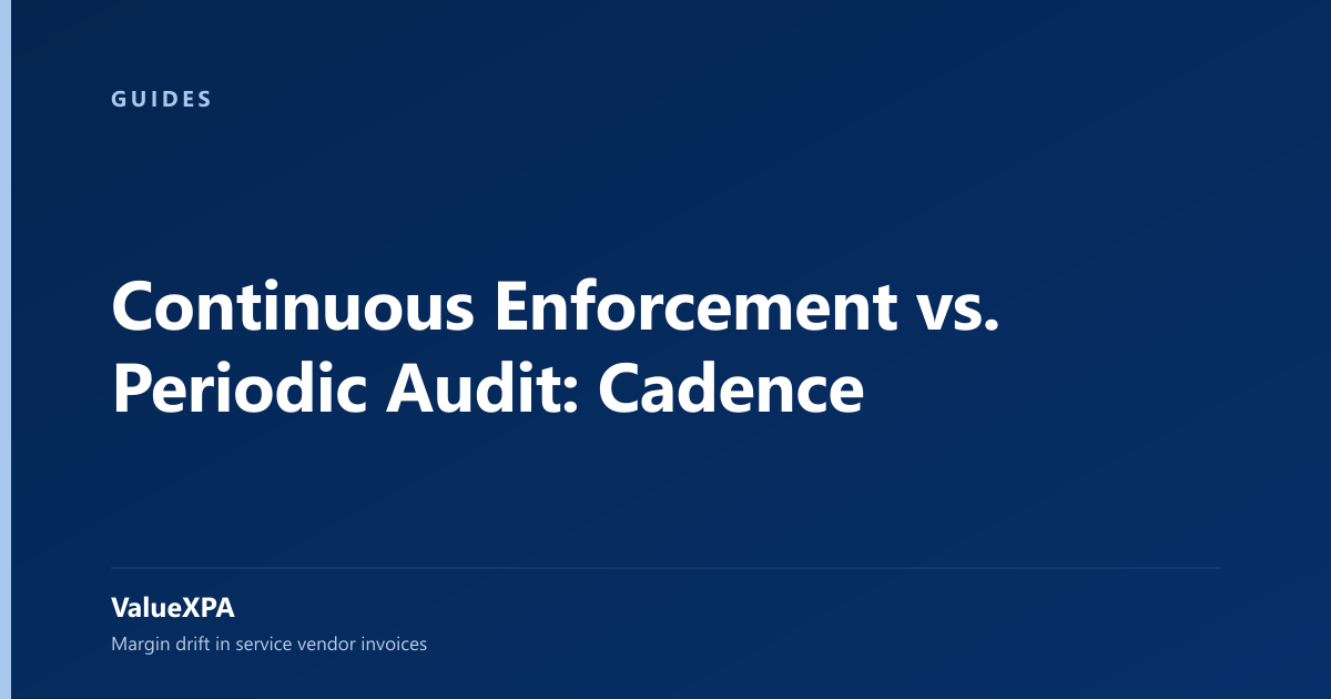 Continuous Enforcement vs. Periodic Audit: Cadence