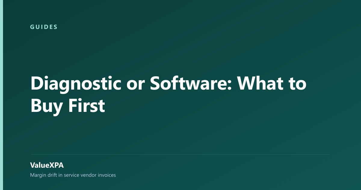 Diagnostic or Software: What to Buy First