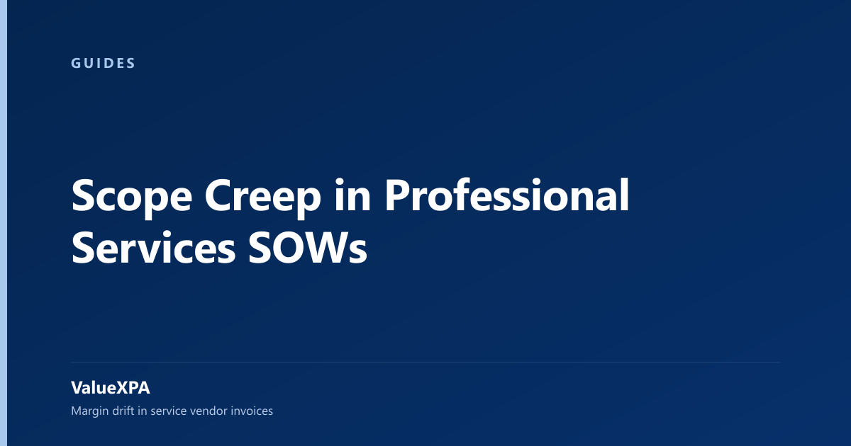 Scope Creep in Professional Services SOWs