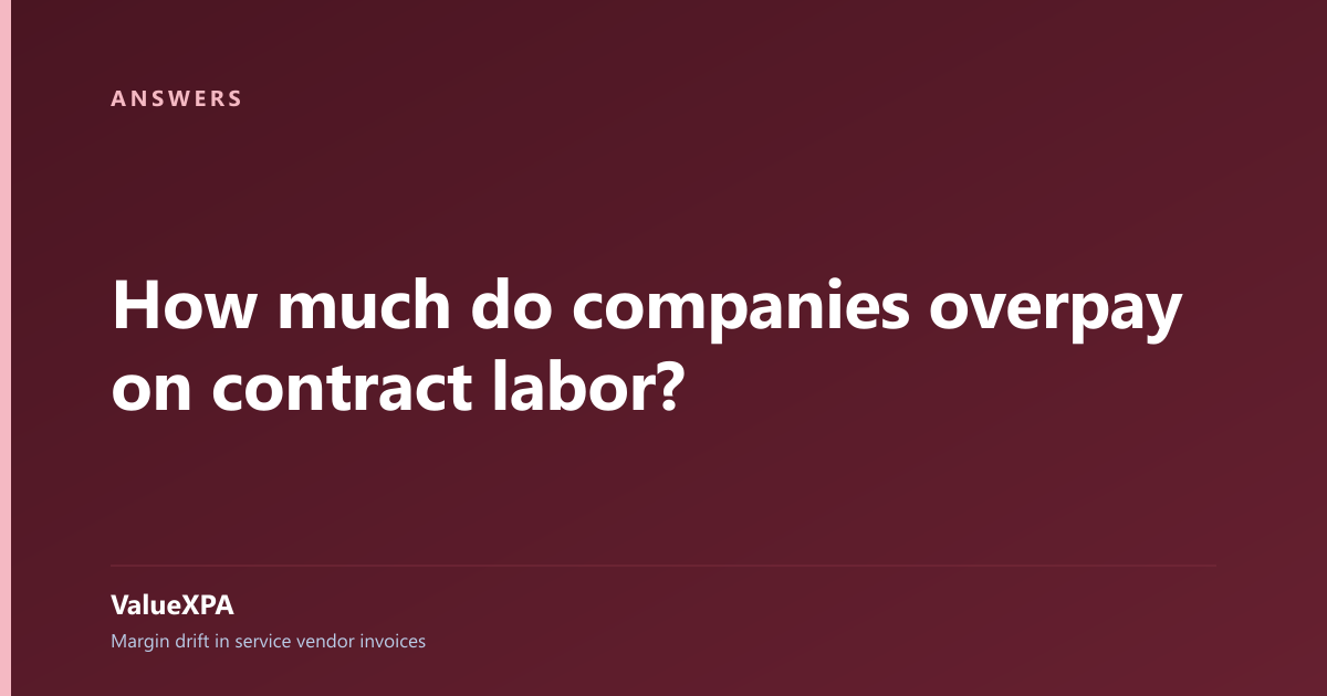 How much do companies overpay on contract labor?