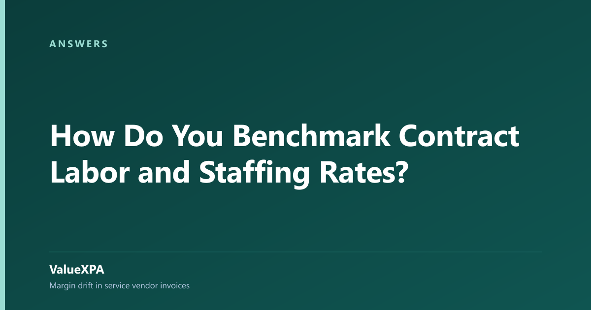 How Do You Benchmark Contract Labor and Staffing Rates?