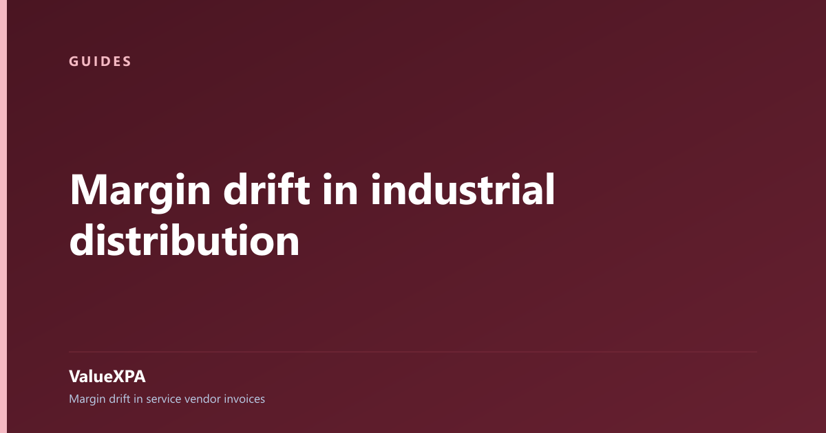 Margin drift in industrial distribution