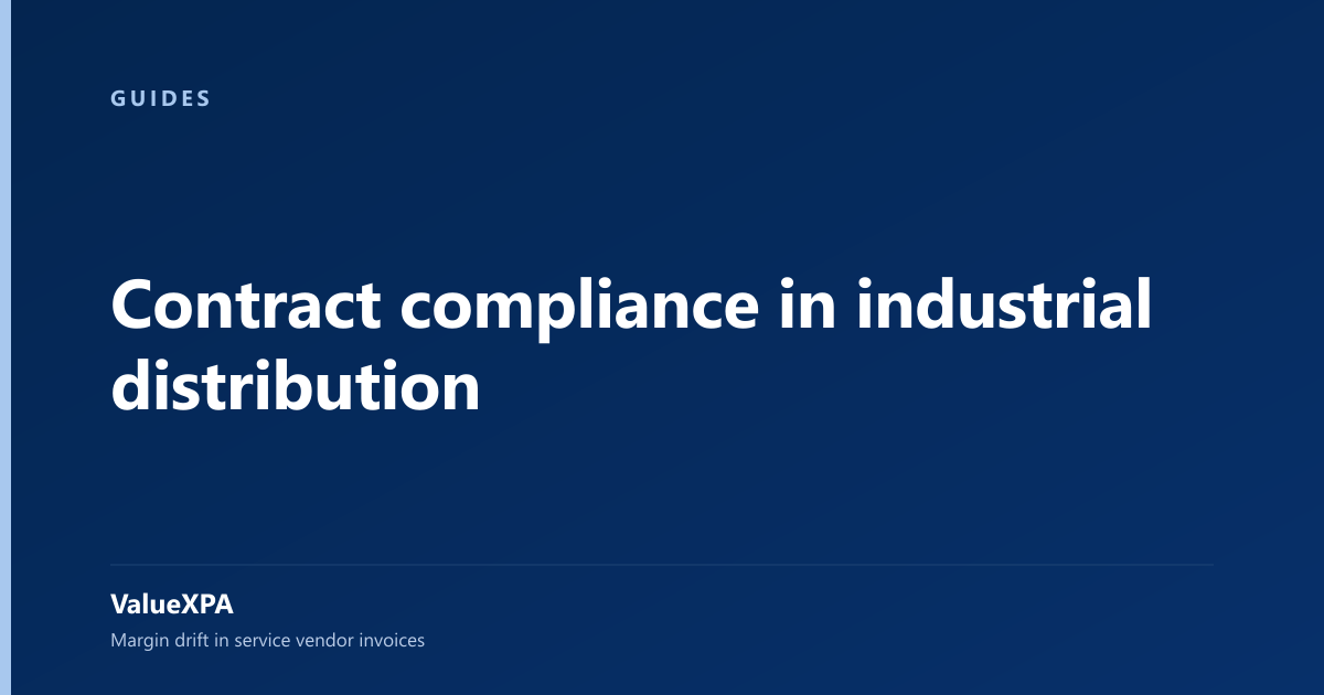 Contract compliance in industrial distribution