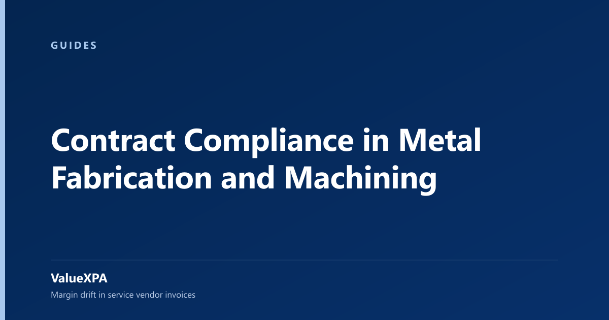 Contract Compliance in Metal Fabrication and Machining
