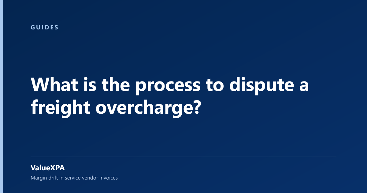 What is the process to dispute a freight overcharge?