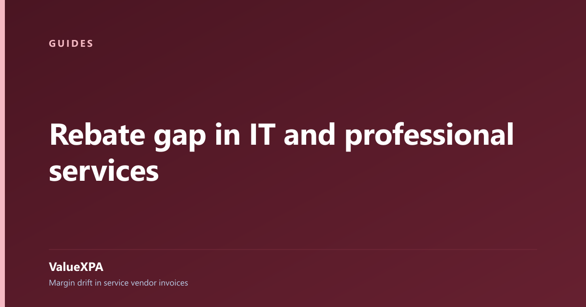 Rebate gap in IT and professional services