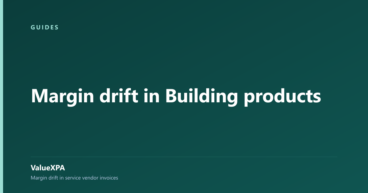 Margin drift in Building products