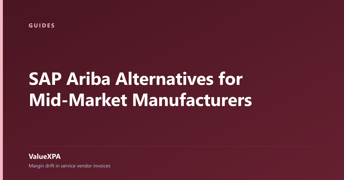 SAP Ariba Alternatives for Mid-Market Manufacturers