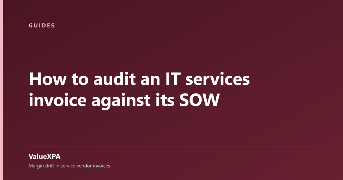 How to audit an IT services invoice against its SOW
