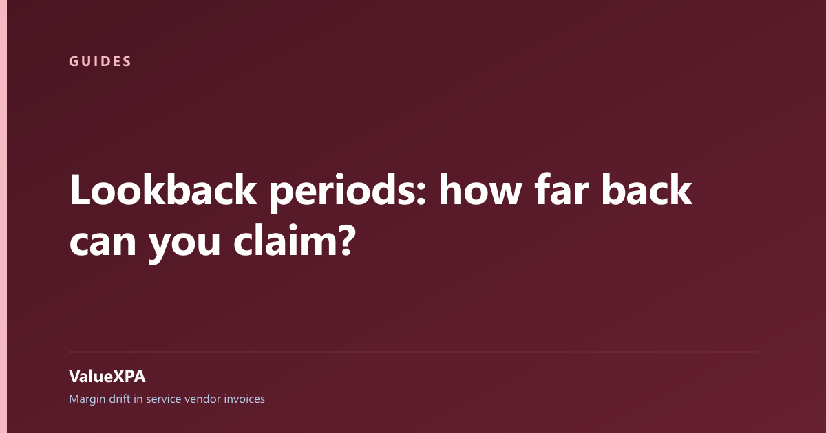 Lookback periods: how far back can you claim?