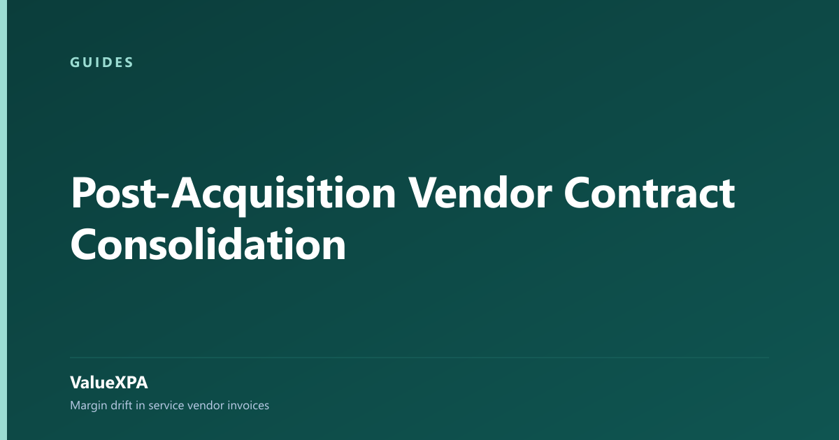 Post-Acquisition Vendor Contract Consolidation
