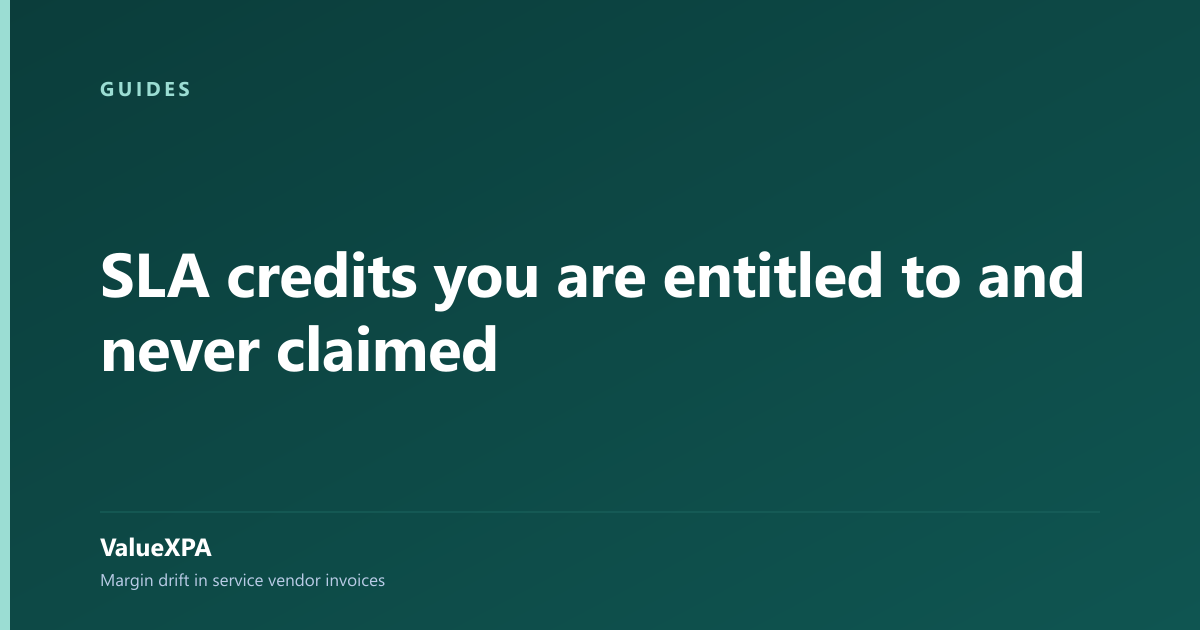 SLA credits you are entitled to and never claimed