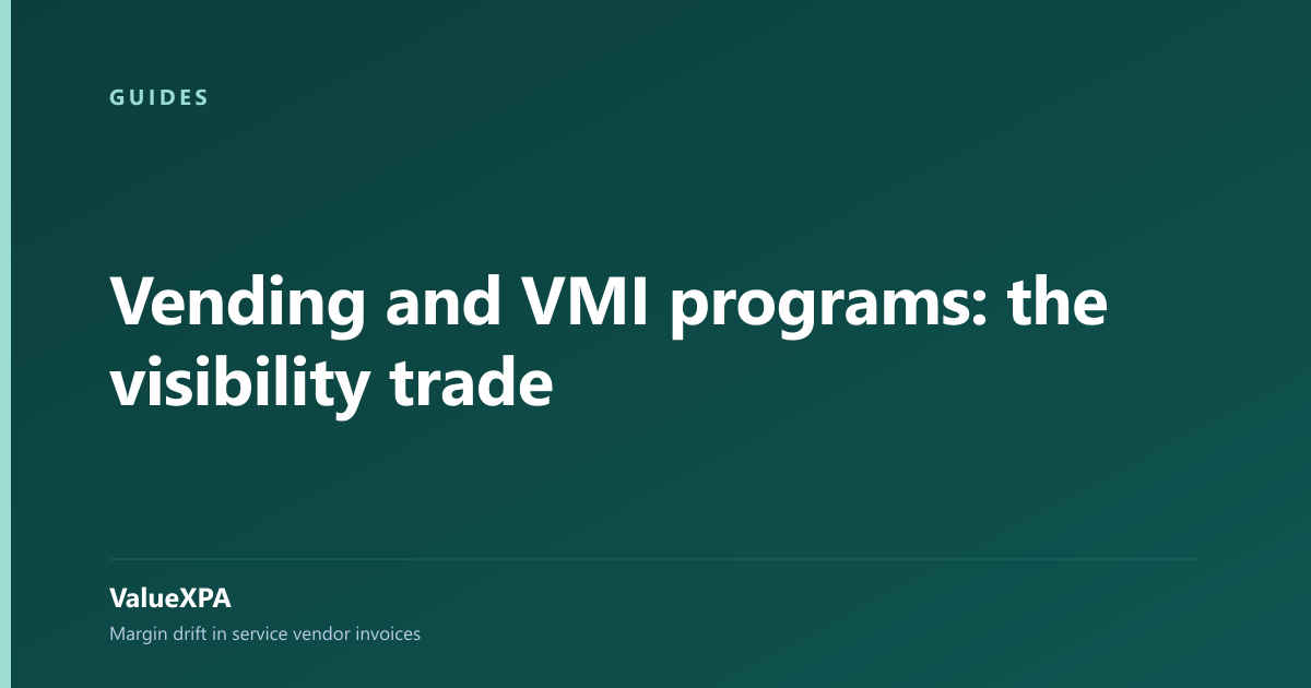 Vending and VMI programs: the visibility trade