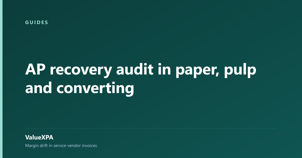 AP recovery audit in paper, pulp and converting