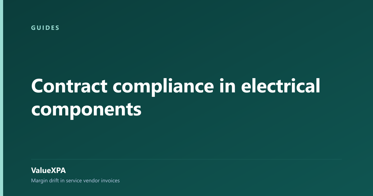 Contract compliance in electrical components