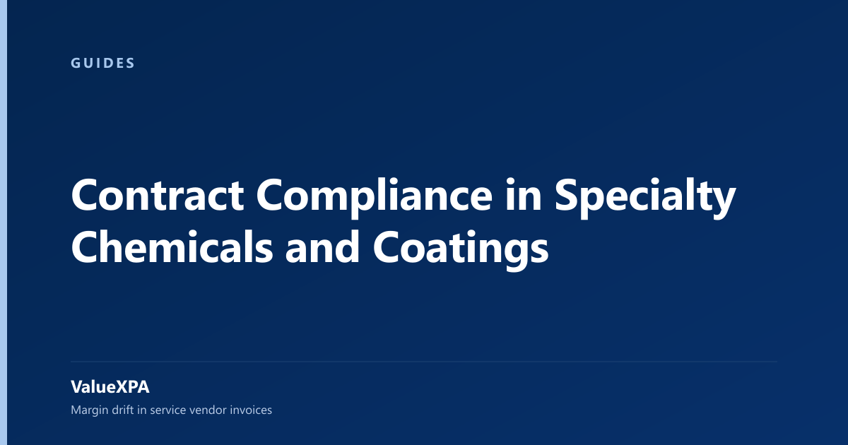 Contract Compliance in Specialty Chemicals and Coatings