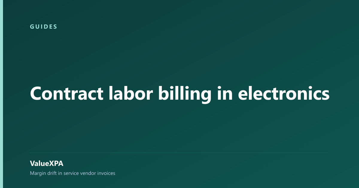 Contract labor billing in electronics