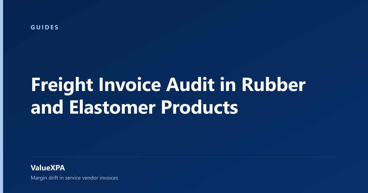 Freight Invoice Audit in Rubber and Elastomer Products
