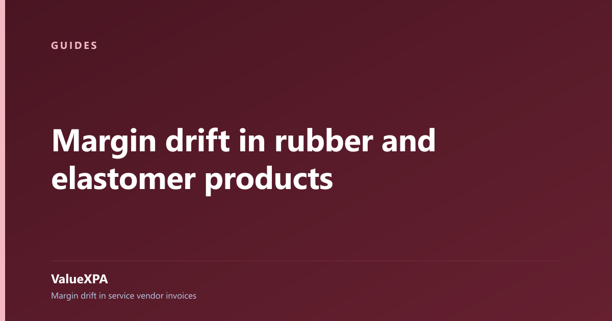 Margin drift in rubber and elastomer products