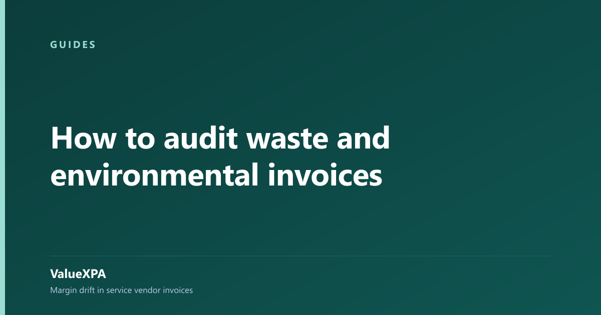 How to audit waste and environmental invoices