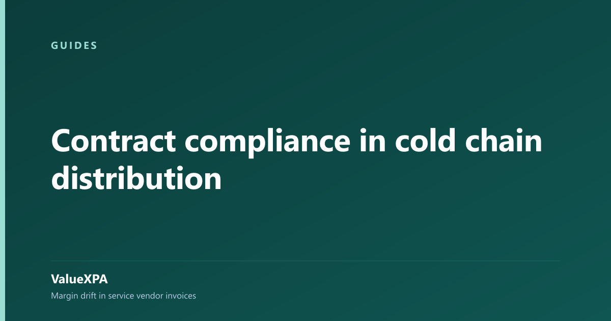 Contract compliance in cold chain distribution