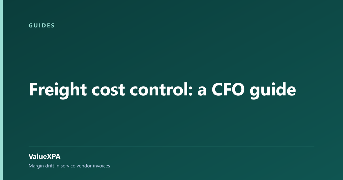 Freight cost control: a CFO guide
