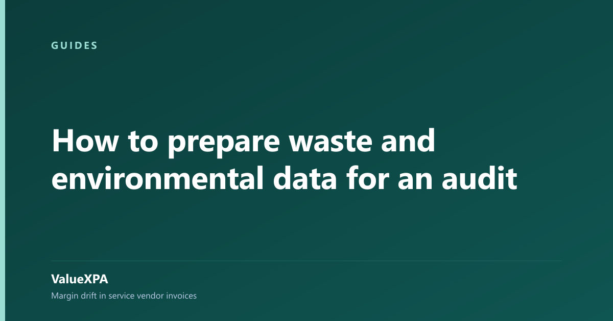 How to prepare waste and environmental data for an audit