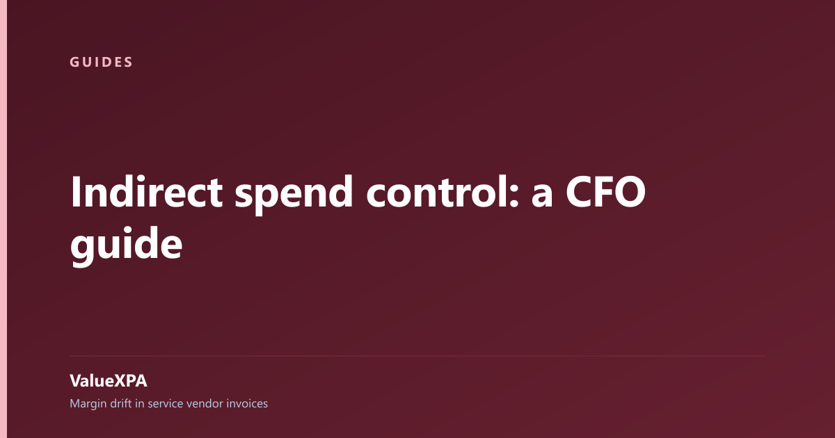 Indirect spend control: a CFO guide