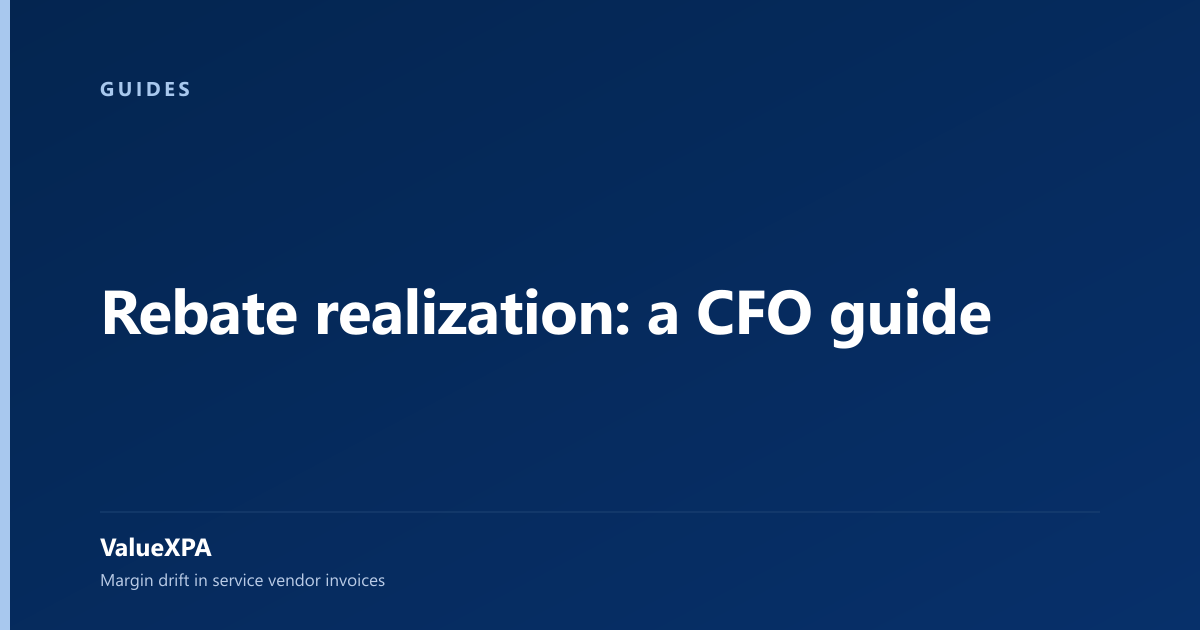 Rebate realization: a CFO guide