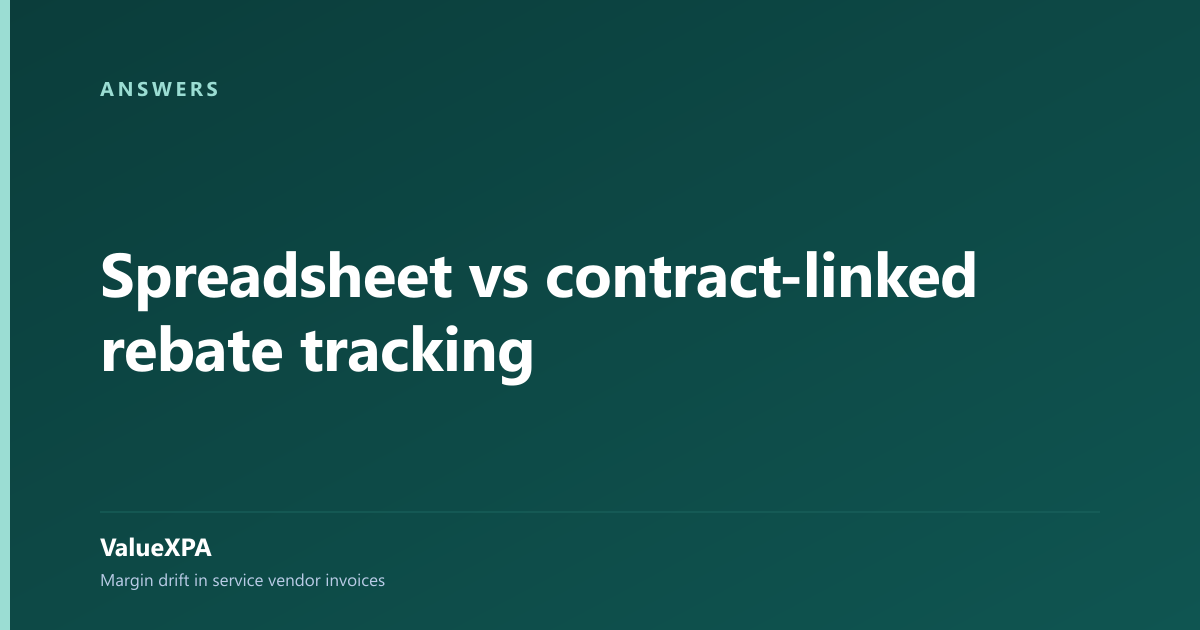 Spreadsheet vs contract-linked rebate tracking