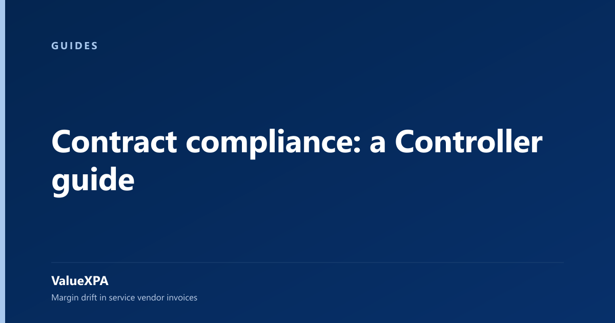 Contract compliance: a Controller guide