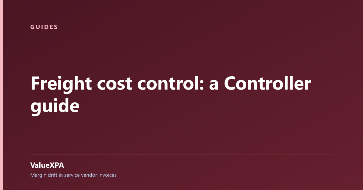 Freight cost control: a Controller guide
