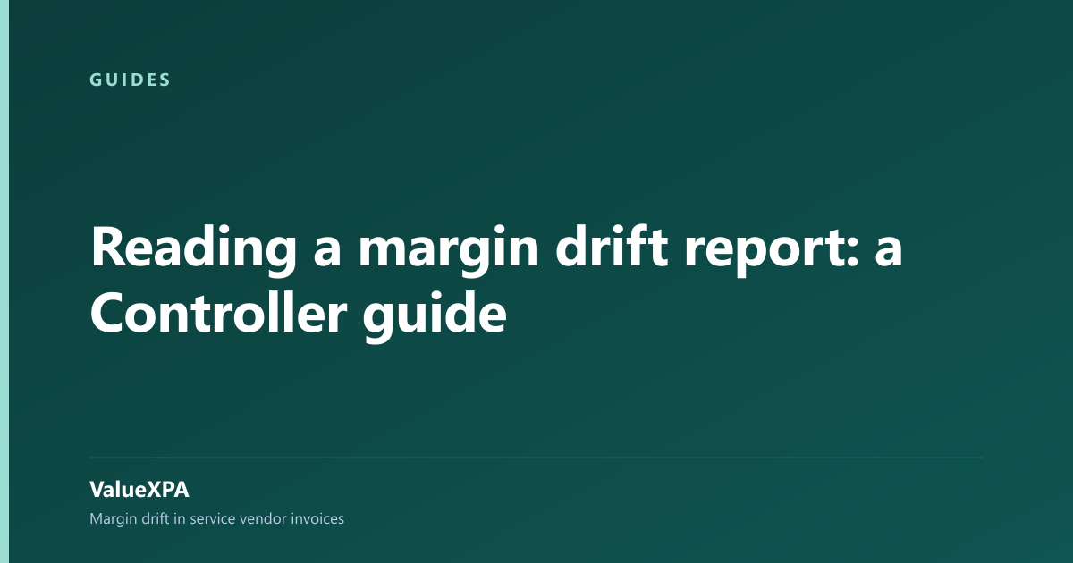 Reading a margin drift report: a Controller guide