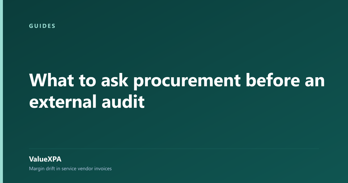 What to ask procurement before an external audit
