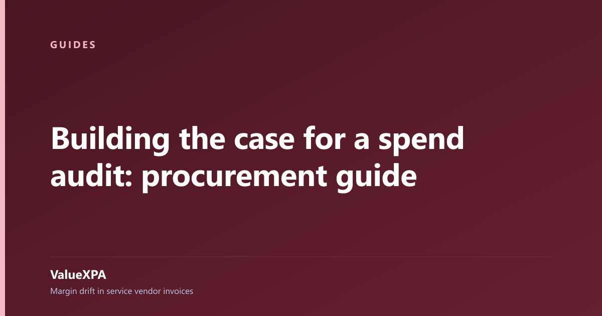 Building the case for a spend audit: procurement guide