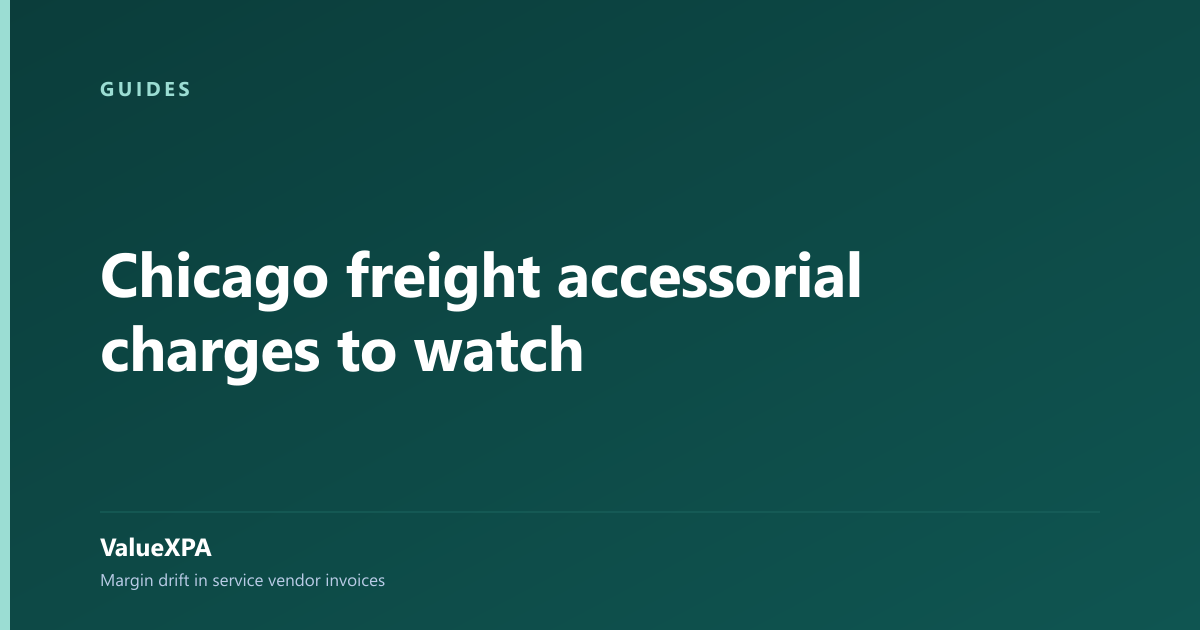 Chicago freight accessorial charges to watch