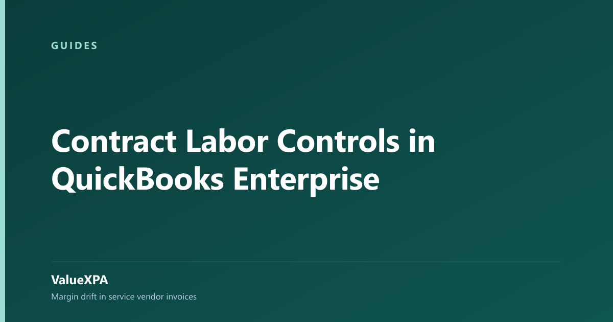 Contract Labor Controls in QuickBooks Enterprise