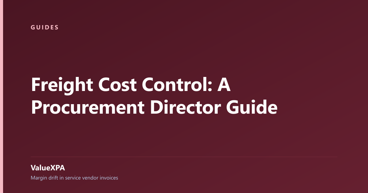 Freight Cost Control: A Procurement Director Guide